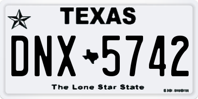 TX license plate DNX5742
