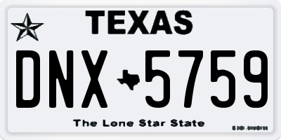 TX license plate DNX5759