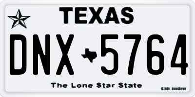 TX license plate DNX5764