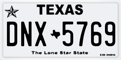 TX license plate DNX5769