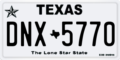 TX license plate DNX5770