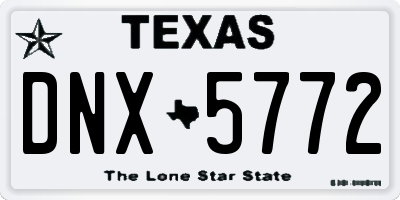 TX license plate DNX5772