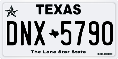 TX license plate DNX5790