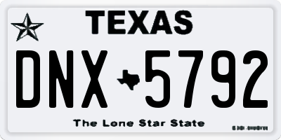 TX license plate DNX5792