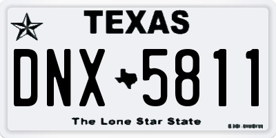 TX license plate DNX5811