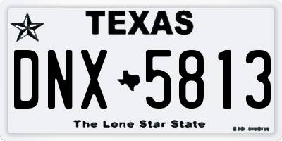 TX license plate DNX5813
