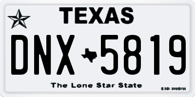 TX license plate DNX5819