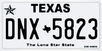 TX license plate DNX5823