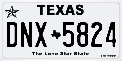 TX license plate DNX5824