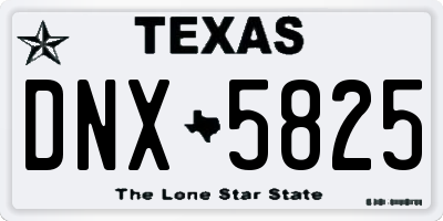 TX license plate DNX5825