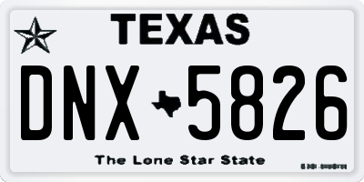 TX license plate DNX5826
