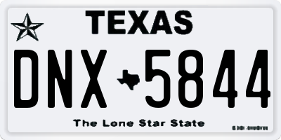 TX license plate DNX5844
