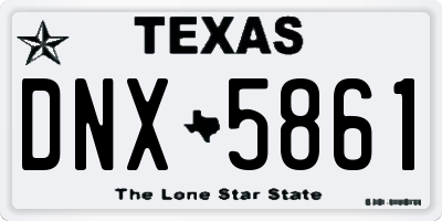 TX license plate DNX5861