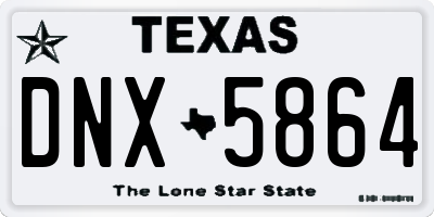 TX license plate DNX5864