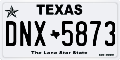 TX license plate DNX5873