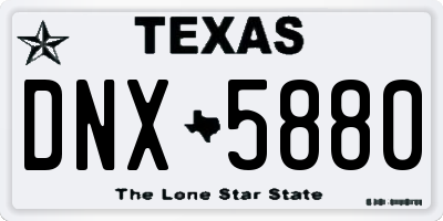 TX license plate DNX5880