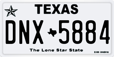 TX license plate DNX5884