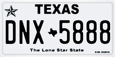 TX license plate DNX5888