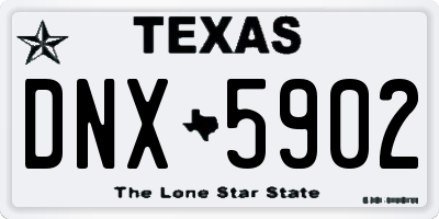 TX license plate DNX5902