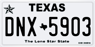 TX license plate DNX5903