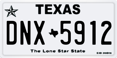 TX license plate DNX5912