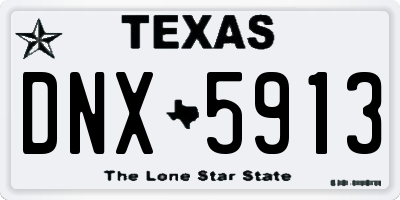 TX license plate DNX5913