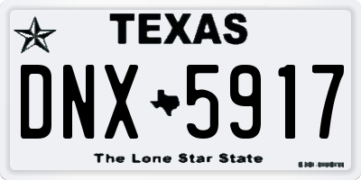 TX license plate DNX5917