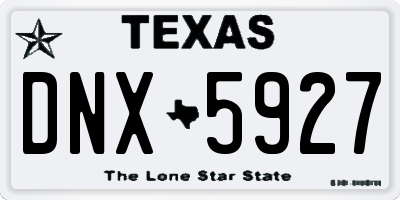 TX license plate DNX5927