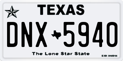 TX license plate DNX5940