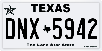 TX license plate DNX5942