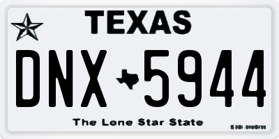 TX license plate DNX5944