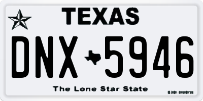 TX license plate DNX5946