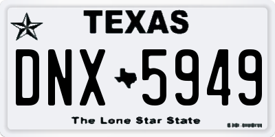 TX license plate DNX5949