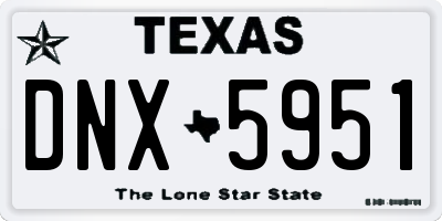 TX license plate DNX5951