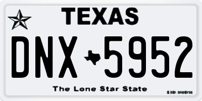 TX license plate DNX5952