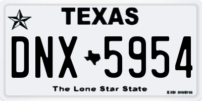 TX license plate DNX5954