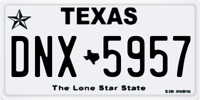 TX license plate DNX5957