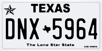 TX license plate DNX5964