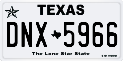 TX license plate DNX5966