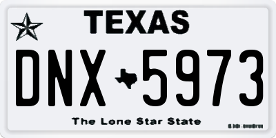 TX license plate DNX5973