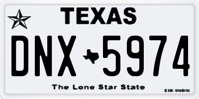 TX license plate DNX5974