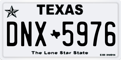TX license plate DNX5976
