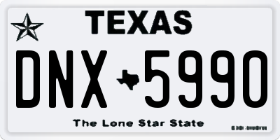 TX license plate DNX5990