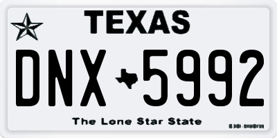 TX license plate DNX5992