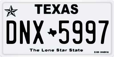TX license plate DNX5997