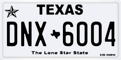 TX license plate DNX6004