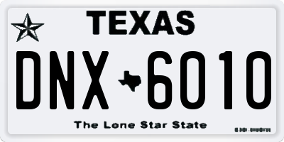 TX license plate DNX6010