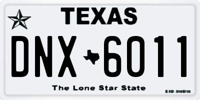 TX license plate DNX6011