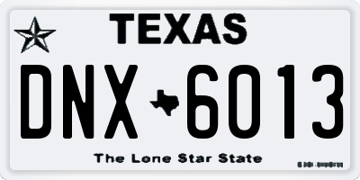 TX license plate DNX6013