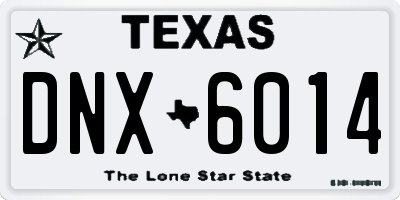 TX license plate DNX6014